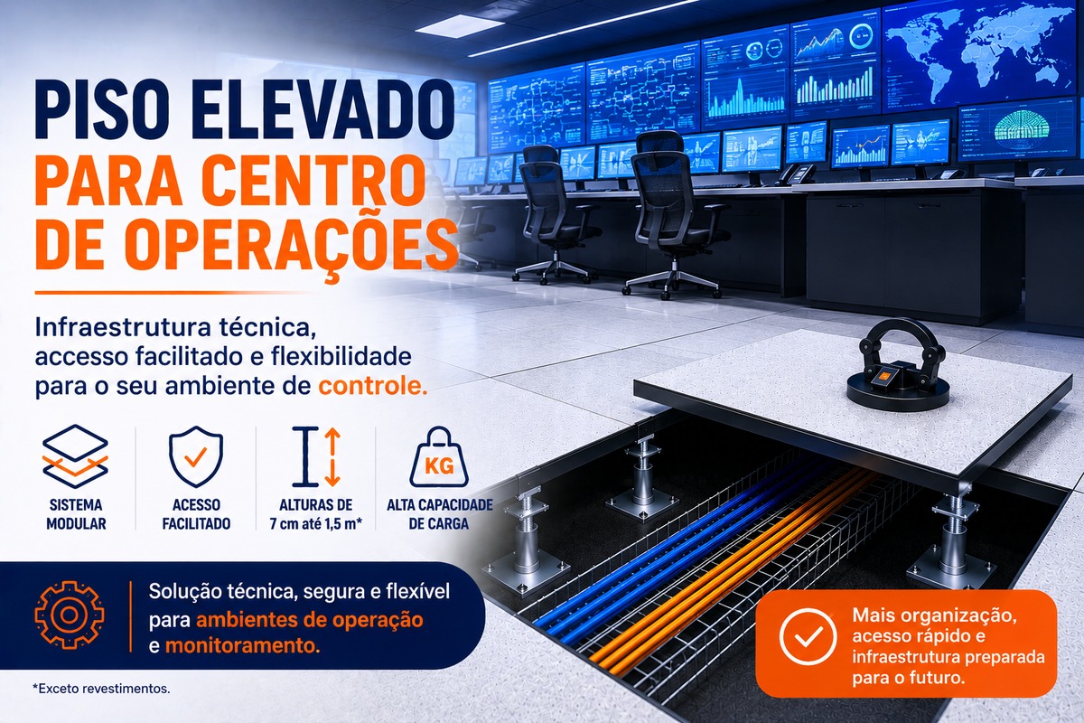 Piso Elevado para Centro de Operações