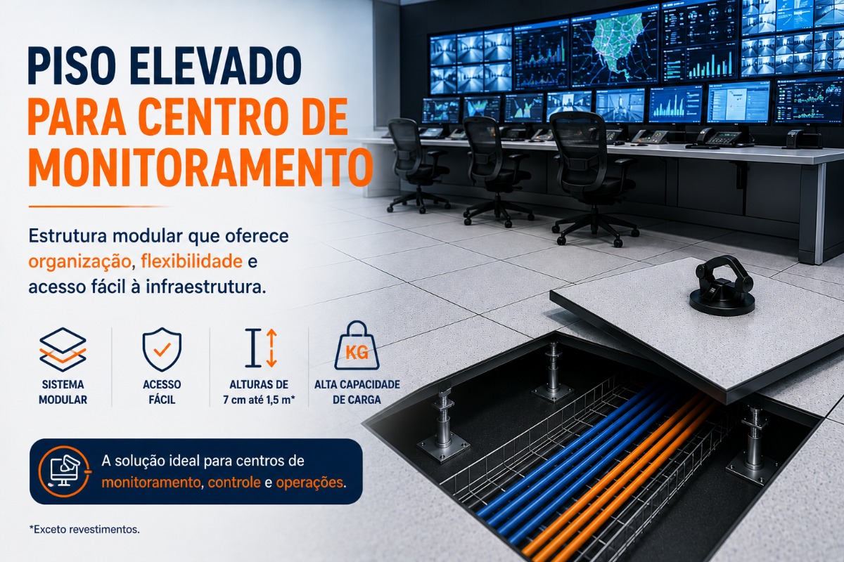Piso Elevado para Centro de Monitoramento | Souza Pisos