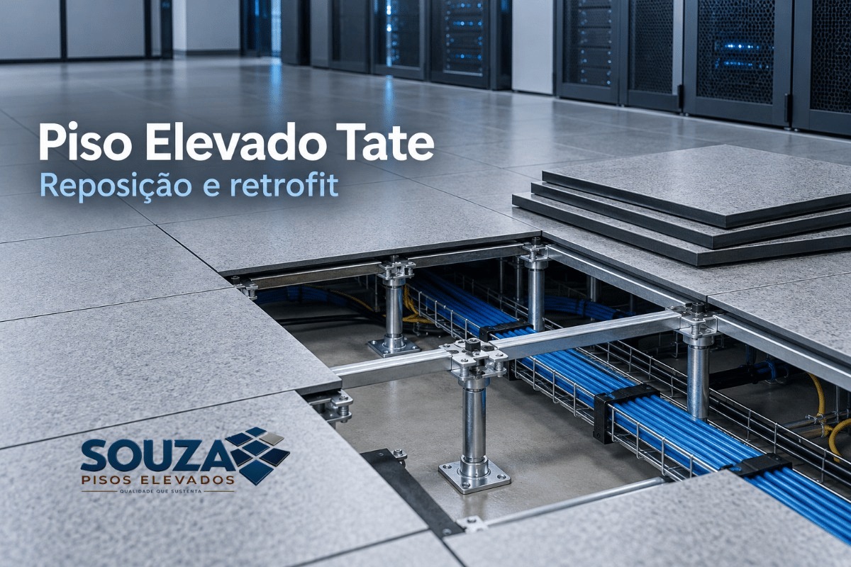 Piso Elevado Tate: Reposição e Retrofit | Souza Pisos